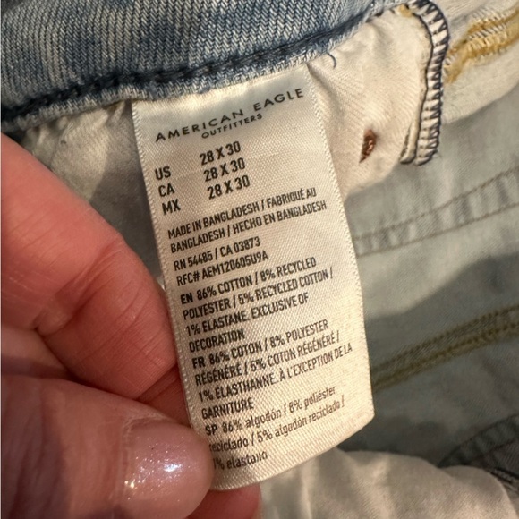 American Eagle Outfitters Jeans AirFlex Men's 28x28 Athletic Straight Light Wash - Picture 5 of 11